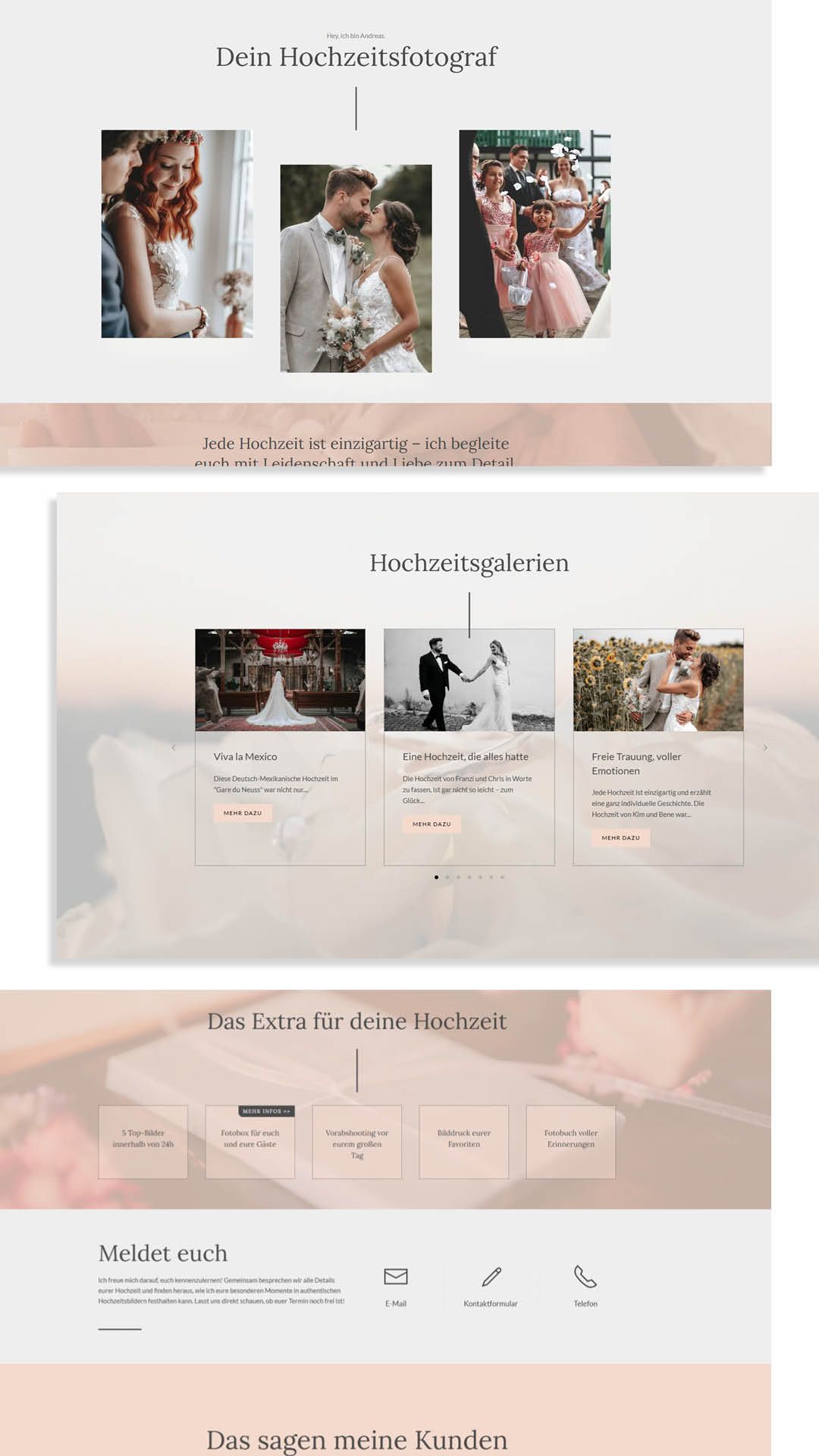 Hochzeitsfotografen Website