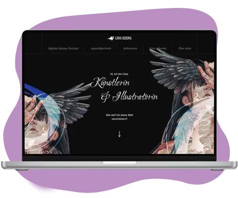 Webdesign für Illustratorin