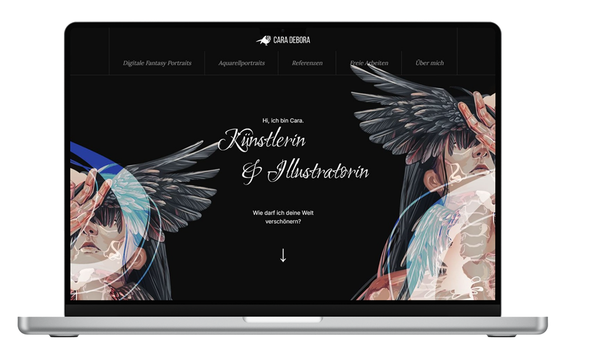 Webdesign einer Illustratotin
